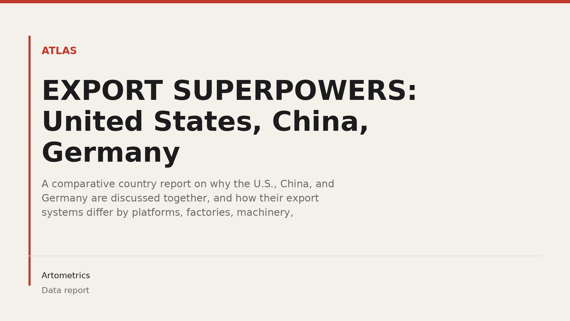 EXPORT SUPERPOWERS: United States, China, Germany