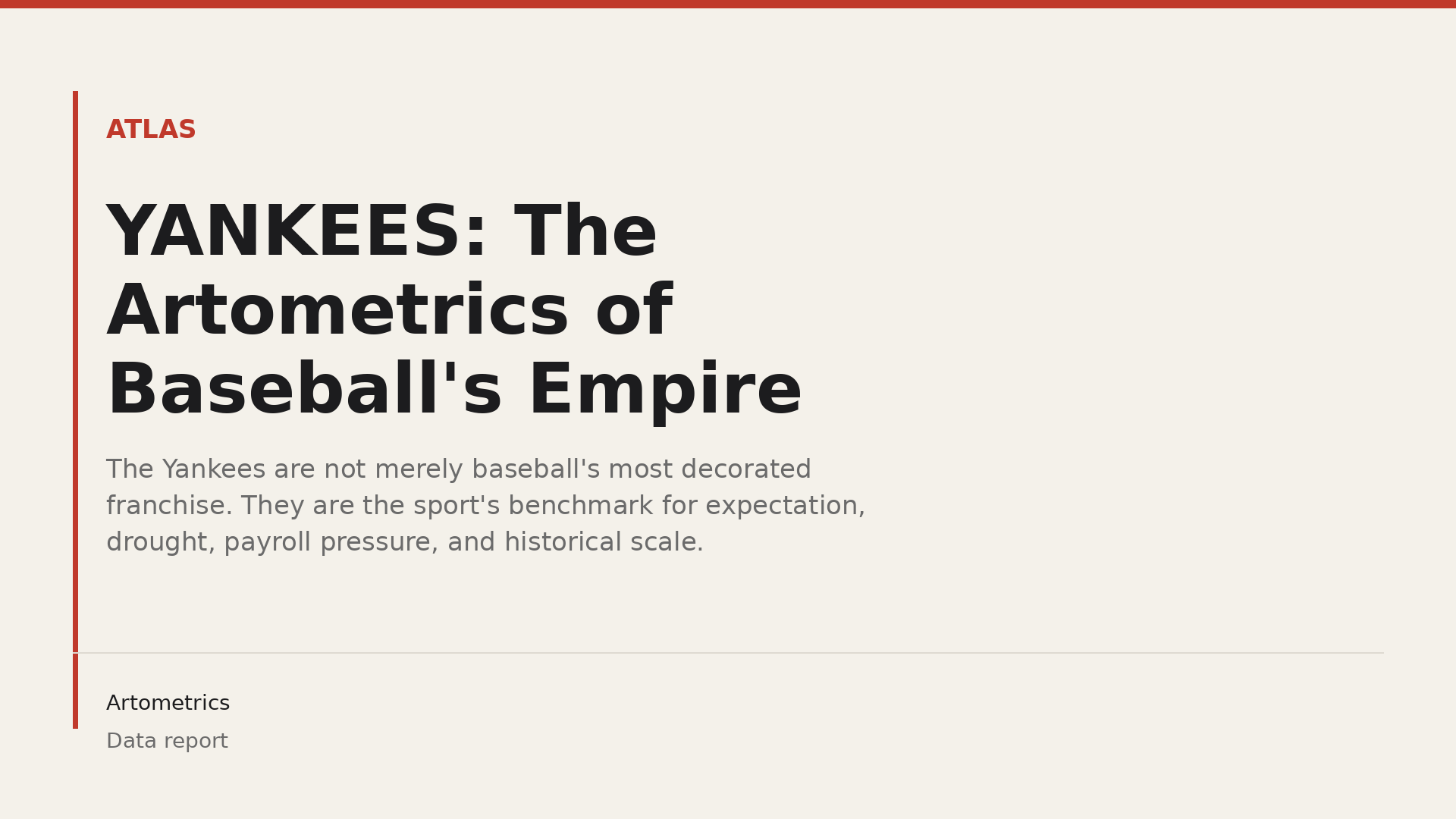 YANKEES: The Artometrics of Baseball's Empire